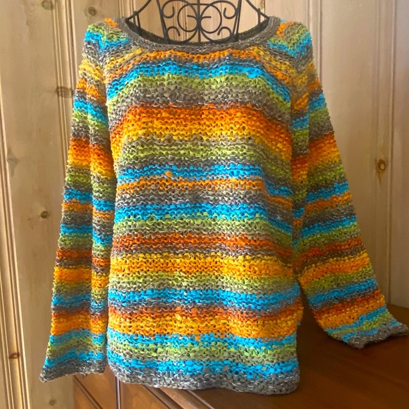 Sigrid Olsen Tops - SIGRID OLSEN SILK BLEND HAND KNITTED PULLOVER TOP SIZE LARGE